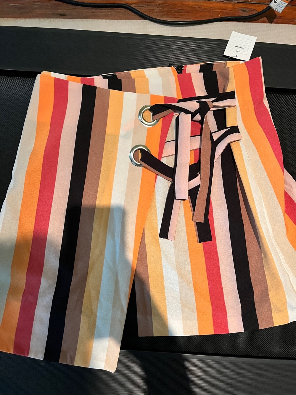Urban Outfitters Multi-Striped Lace-Up Mini Skort